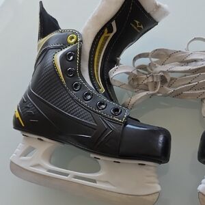 Youth Black and Yellow Ice Skates